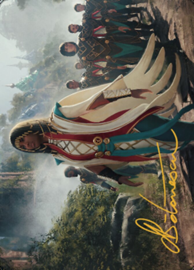 Tarjeta de arte de la reina Kayla bin-Kroog (firma estampada en oro) [Serie de arte de guerra de los hermanos] 