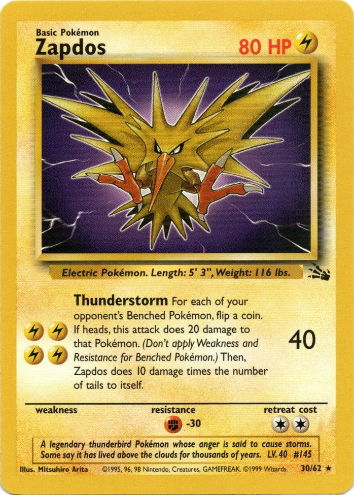 Zapdos (30/62) [Fossil ilimitado] 