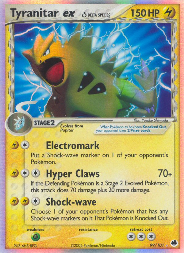 Tyranitar ex (99/101) (Especie Delta) [EX: Dragon Frontiers] 