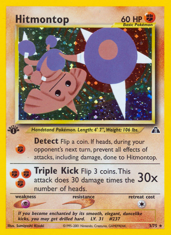 Hitmontop (3/75) [Neo Discovery 1.ª edición] 