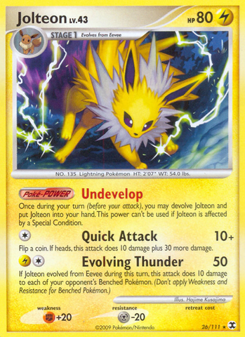 Jolteon (26/111) [Platino: Rivales en ascenso] 