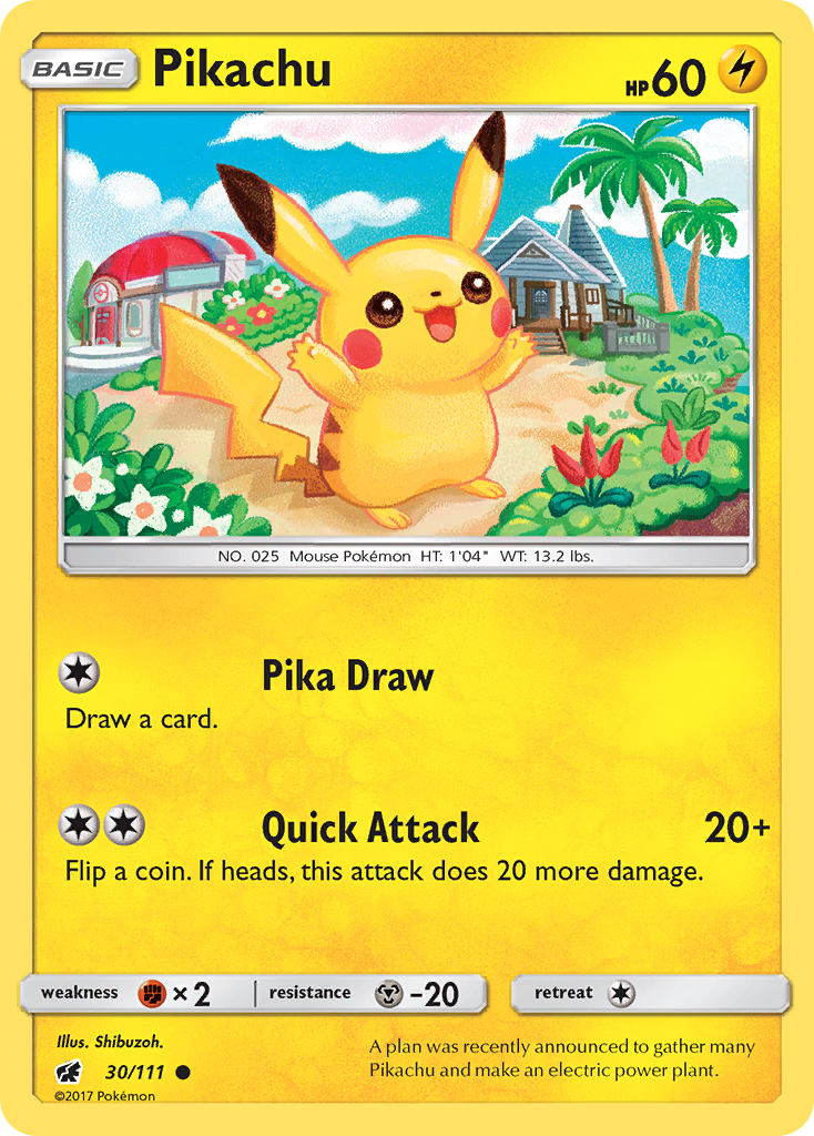 Pikachu (30/111) [Sol y Luna: Invasión Carmesí] 