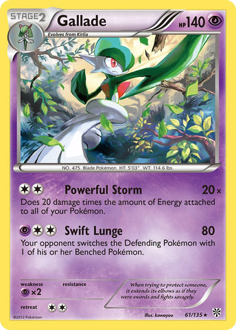 Gallade (61/135) (Cosmos Holo) (Exclusivo en blíster) [Blanco y negro: Tormenta de plasma] 