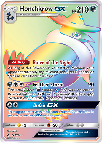 Honchkrow GX (223/214) [Sol y Luna: Vínculos inquebrantables] 