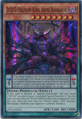 D/D/D Rey del Olvido Abyss Ragnarok [OP04-EN010] Súper Raro 
