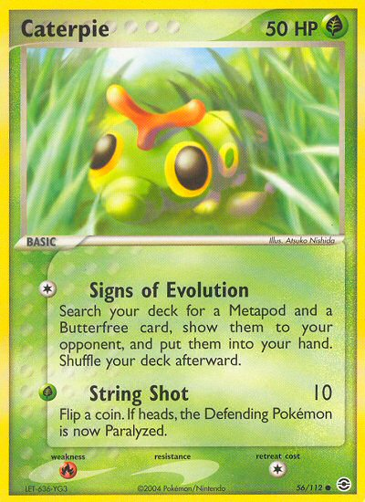 Caterpie (56/112) [EX: Rojo fuego y verde hoja] 