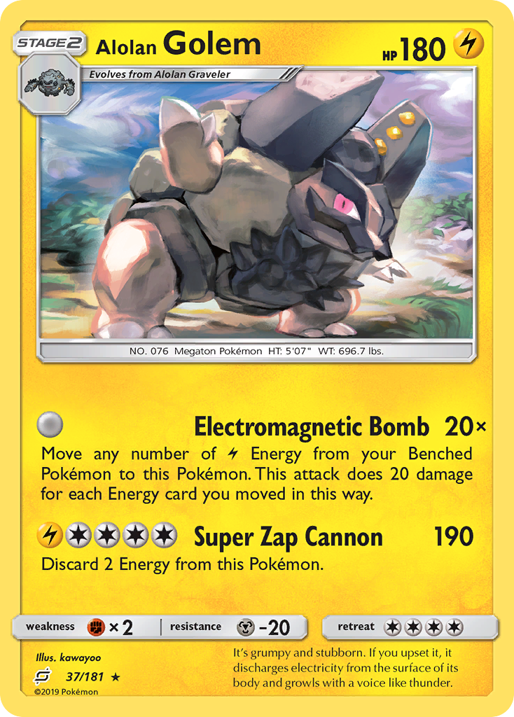 Alolan Golem (37/181) [Sol y Luna: Equipo] 