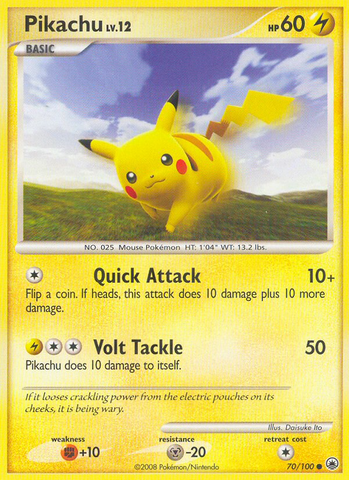 Pikachu (70/100) [Diamante y Perla: Amanecer majestuoso] 