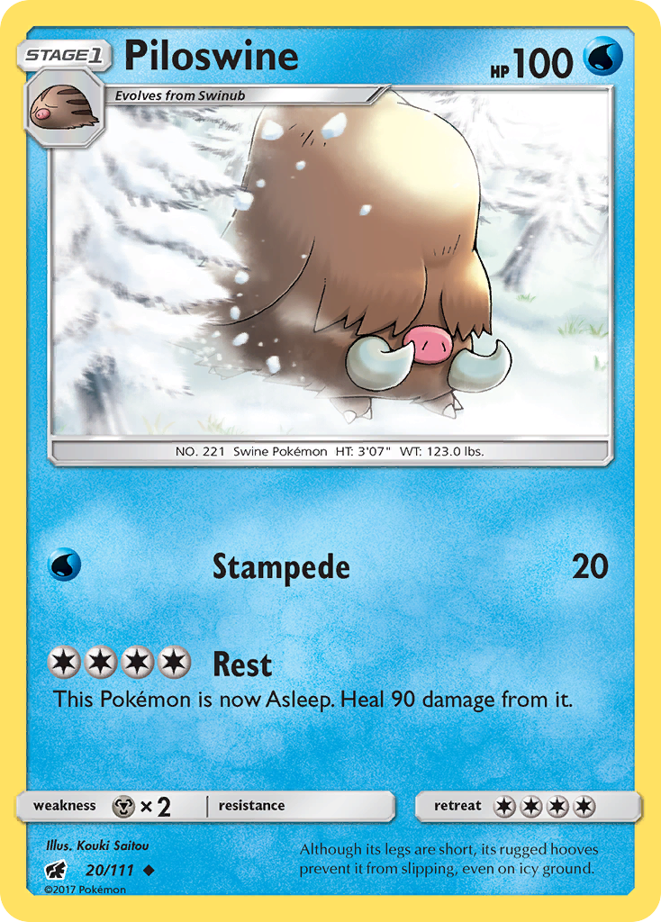 Piloswine (20/111) [Sol y Luna: Invasión Carmesí] 