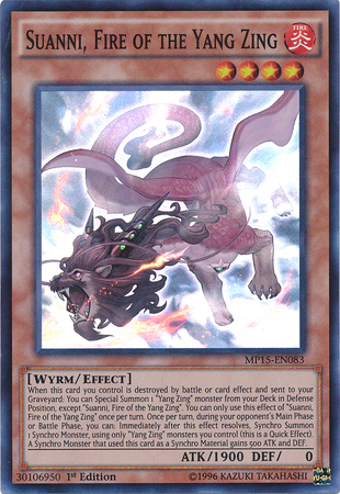 Suanni, Fuego del Yang Zing [MP15-EN083] Súper Raro 
