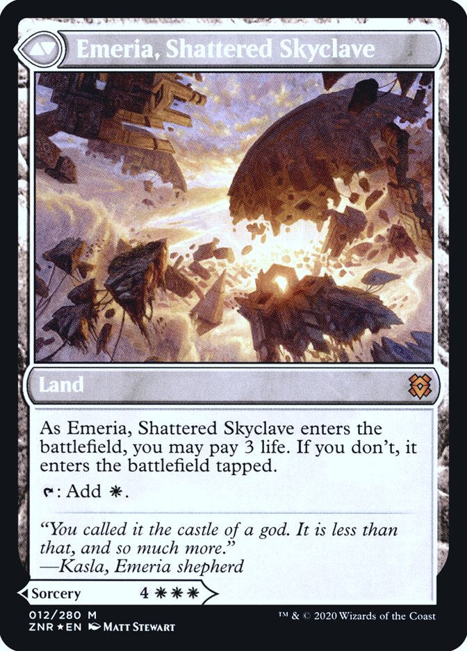 La llamada de Emeria // Emeria, Skyclave destrozado [Promociones de presentación de Zendikar Rising] 
