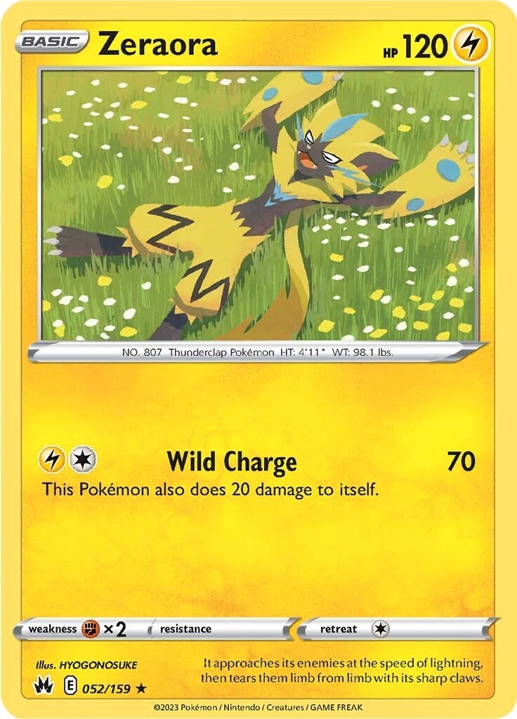 Zeraora (052/159) [Espada y escudo: Crown Zenith] 