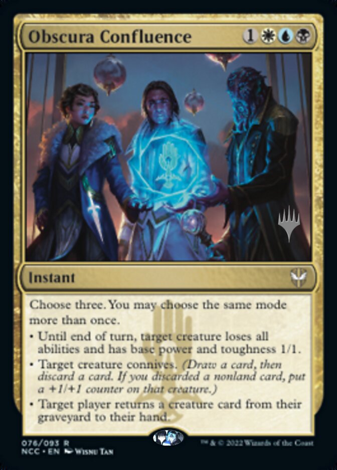 Obscura Confluence (paquete promocional) [Calles de las nuevas promociones de Capenna Commander] 