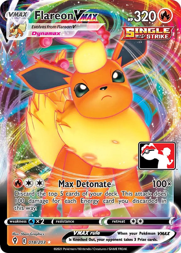 Flareon VMAX (018/203) [Paquete de premios Serie uno] 