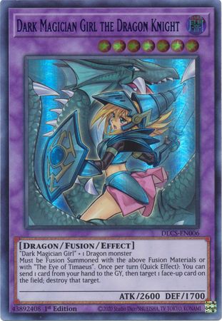 La Chica Maga Oscura, el Caballero Dragón (Arte alternativo) (Verde) [DLCS-EN006] Ultra raro 