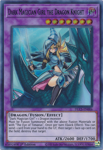 Chica Maga Oscura, el Caballero Dragón (Azul) [DLCS-EN006] Ultra Raro 