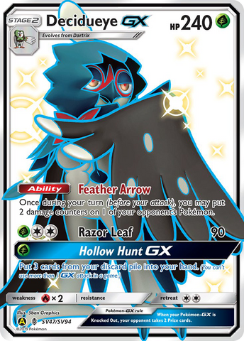 Decidueye GX (SV47/SV94) [Sol y Luna: Destinos Ocultos - Bóveda Brillante] 