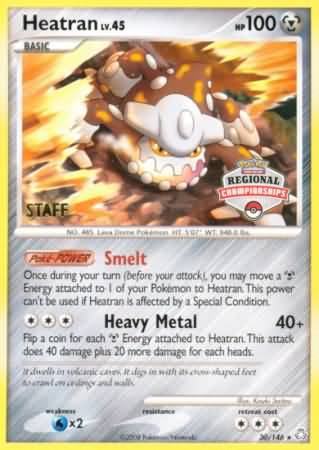 Heatran (30/146) (Personal de campeonatos regionales) [Diamond &amp; Pearl: Legends Awakened] 