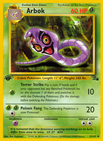 Arbok (31/62) [Fósil 1.ª edición] 