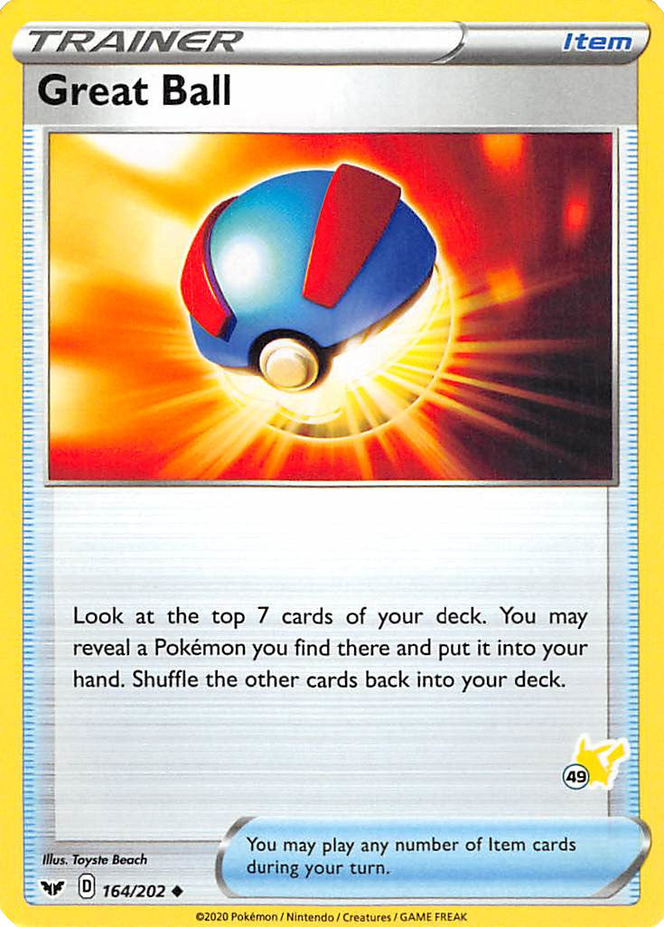 Gran bola (164/202) (Sello de Pikachu n.° 49) [Battle Academy 2022] 