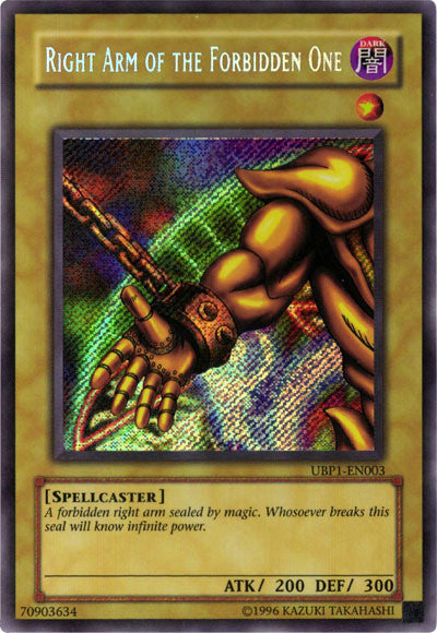 Brazo Derecho del Prohibido [UBP1-EN003] Secreto Raro 