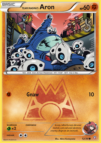 Aron del equipo Magma (34/12) [XY: Doble crisis] 