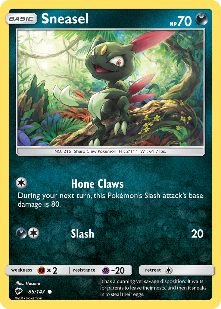 Sneasel (85/147) [Sol y Luna: Sombras ardientes] 