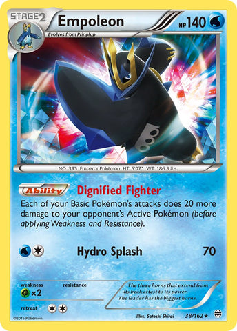 Empoleon (38/162) (Exclusivo de Battle Arena Deck) (Exclusivo de Deck temático) [XY: AVANCE] 