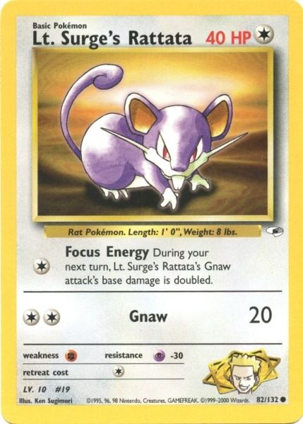 Rattata del teniente Surge (82/132) [Gym Heroes Unlimited] 
