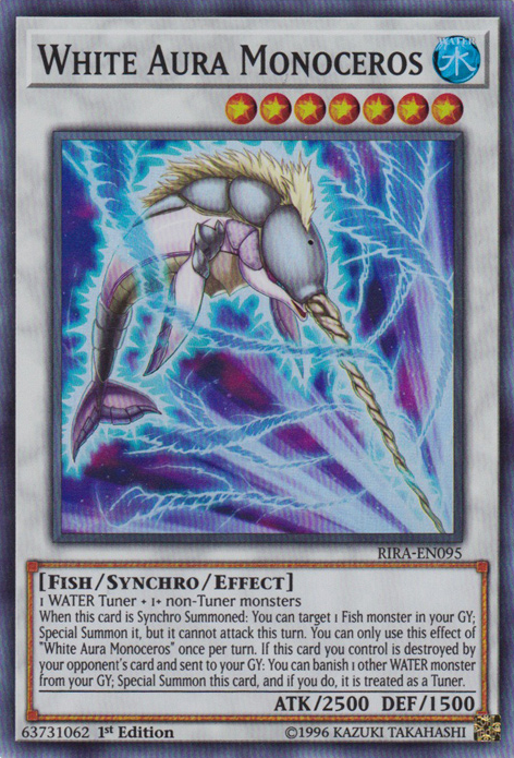 Monoceros Aura Blanca [RIRA-EN095] Súper Raro 