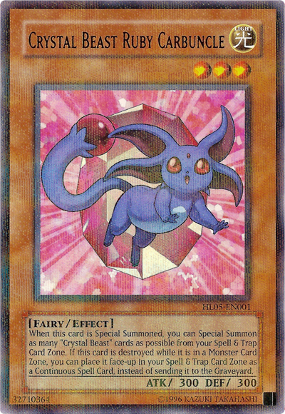 Carbunculo de Rubí Bestia de Cristal [HL05-EN001] Paralelo Raro 