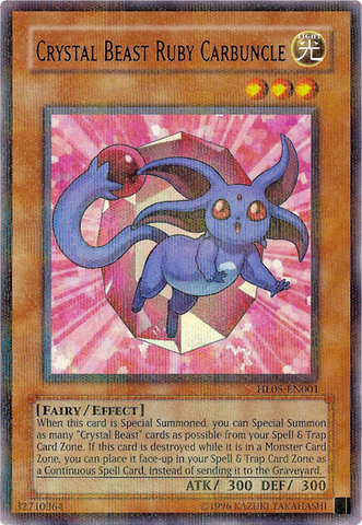 Carbunculo de Rubí Bestia de Cristal [HL05-EN001] Paralelo Raro 