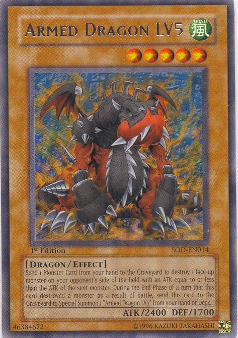 Dragón Armado LV5 [SOD-EN014] Raro 