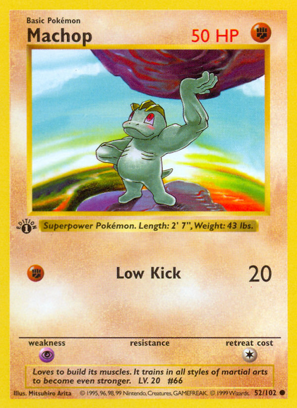 Machop (52/102) (Shadowless) [Conjunto básico 1.ª edición] 