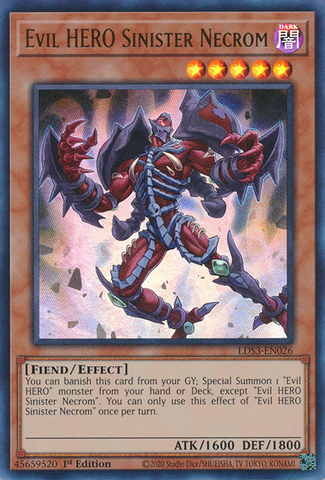 Evil HERO Sinister Necrom [LDS3-EN026] Ultra Raro 