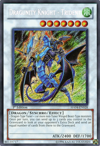 Caballero Dragunity - Tridente [HA04-EN028] Secreto Raro 