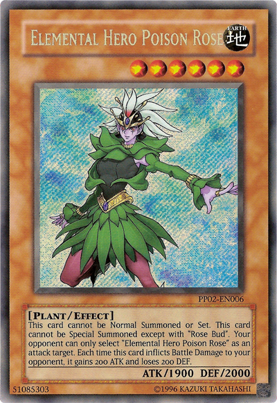 Héroe elemental Rosa venenosa [PP02-EN006] Secreto raro 