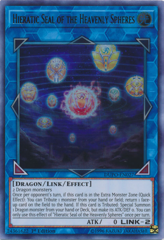 Sello Hierático de las Esferas Celestiales [DUPO-EN027] Ultra Raro 
