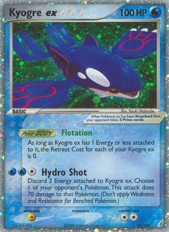 Kyogre ex (95/100) [EX: Guardianes de Cristal] 