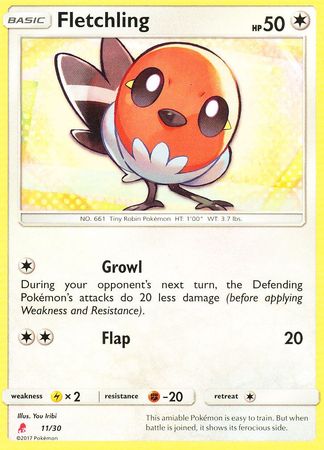 Fletchling (30/11) [Sol y Luna: Kit de entrenador - Lycanroc] 