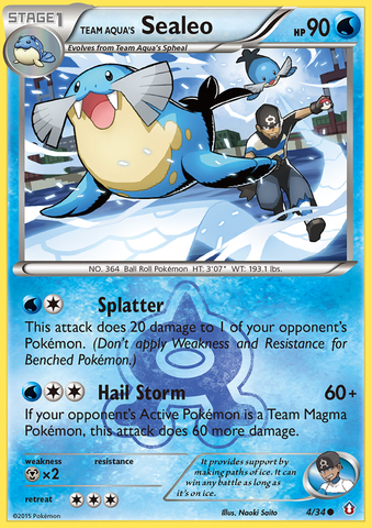 Sealeo del Equipo Aqua (4/34) [XY: Doble Crisis] 