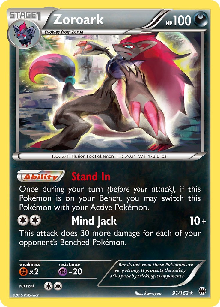 Zoroark (91/162) (Exclusivo de la cubierta temática) [XY: AVANCE] 