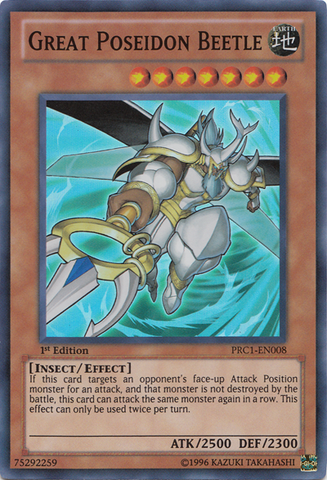Gran Escarabajo Poseidón [PRC1-EN008] Súper Raro 