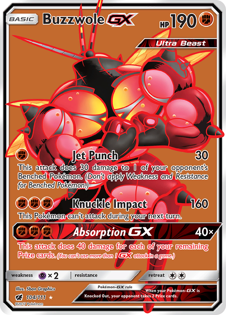 Buzzwole GX (104/111) [Sol y Luna: Invasión Carmesí] 