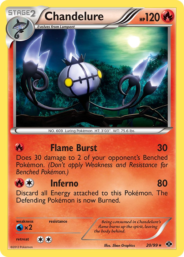 Chandelure (20/99) (Exclusivo de la cubierta temática) [Blanco y negro: Próximos destinos] 