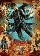 Tarjeta artística de Jace, Mirror Mage 2 (firma estampada en oro) [Serie de arte Zendikar Rising] 