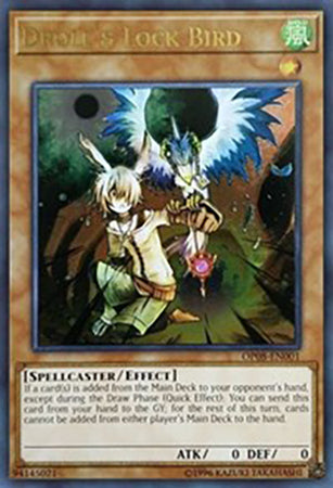 Droll &amp; Lock Bird [OP08-EN001] Último Raro 