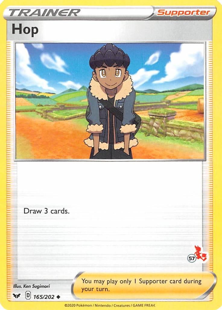 Hop (165/202) (Sello de Cinderace n.° 57) [Battle Academy 2022] 