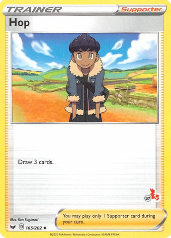 Hop (165/202) (Sello de Cinderace n.° 57) [Battle Academy 2022] 