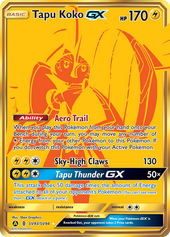 Tapu Koko GX (SV93/SV94) [Sol y Luna: Destinos Ocultos - Bóveda Brillante] 